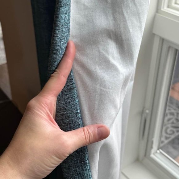 2 Smith & Nobel Extra Long (50W x 132L) Teal with Hints of Black Drapes - Picture 2 of 5